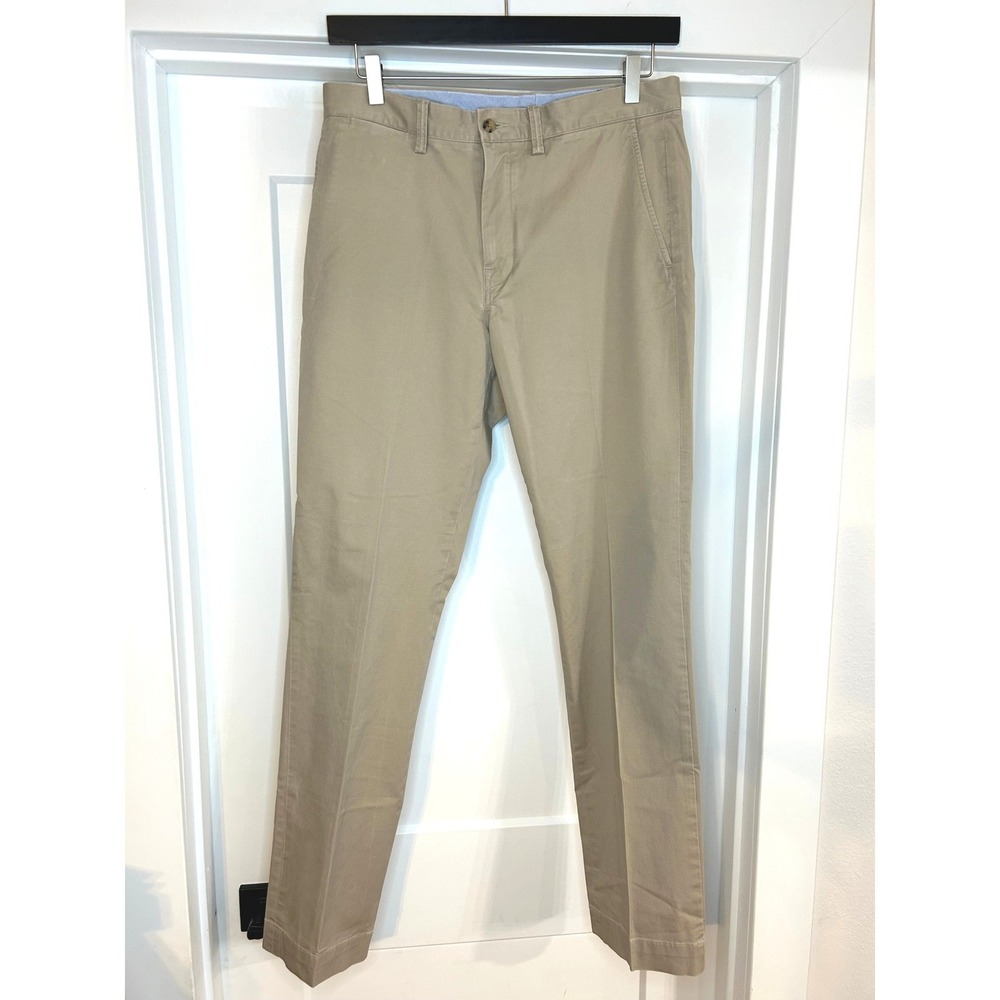Polo Ralph Lauren Mens Stretch Straight Fit Chino Pants Khaki‎ Tan 34/34